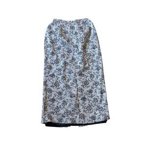 VTG Harve Benard 100% Linen Size 6 Women's Maxi Skirt Fairy Grunge 90s Floral